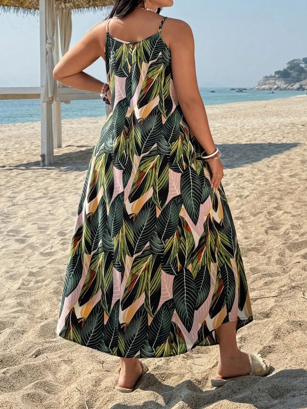 Alina Plus Size Summer Dress | Tropical Print, Boho Style 2