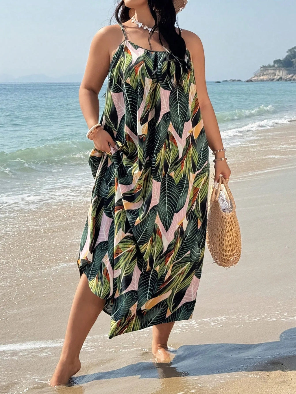 Alina Plus Size Summer Dress | Tropical Print, Boho Style 4