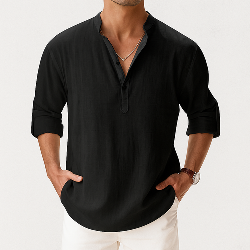 Ari Men's Linen Shirt | 100% Breathable for Summer Comfort 1