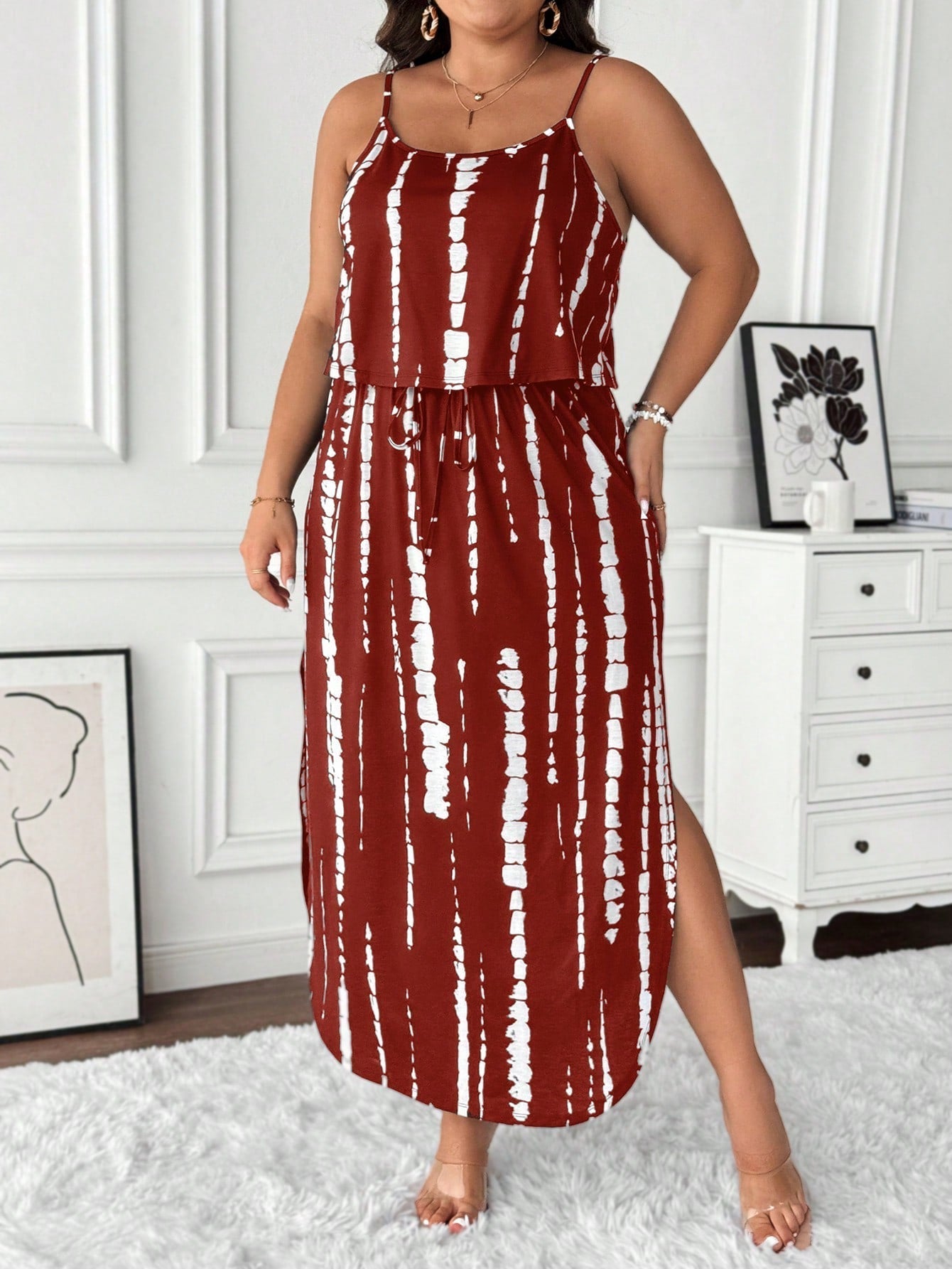 Ava Plus Size Summer Set | Lightweight Stretch Fabric 3