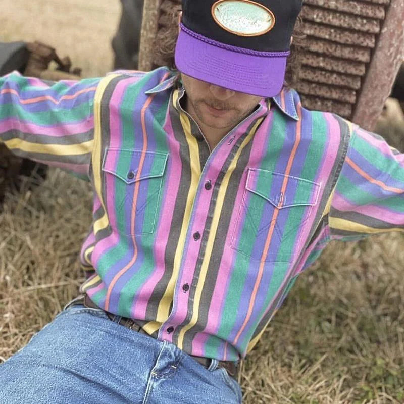 Avencea Men's Polo Shirt | Retro Striped Design, Premium Cotton Blend 0