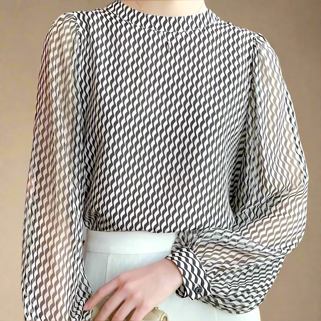 Bella Women's Blouse | Lightweight Chiffon, Relaxed Fit Summer Top 2