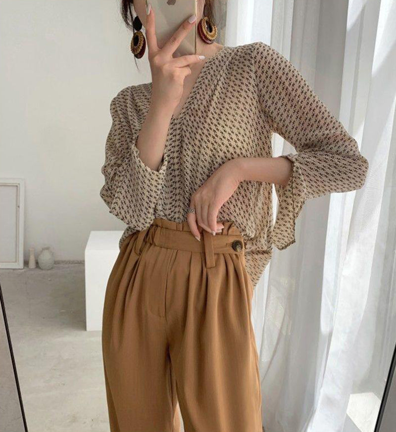 Bella Women's Blouse | Lightweight Chiffon, Relaxed Fit Summer Top 4