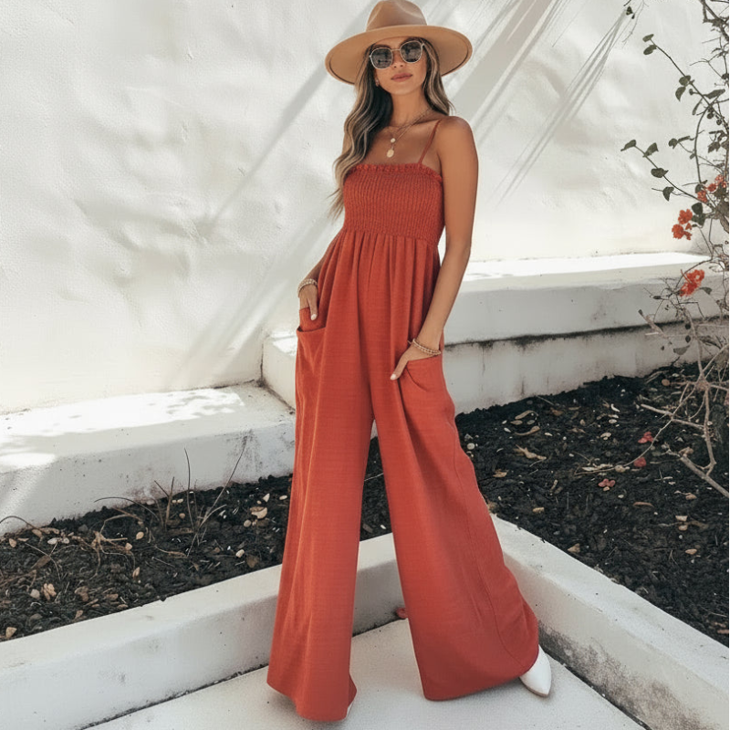 Bella Women's Jumpsuit | Boho Chic, Flare Leg 0