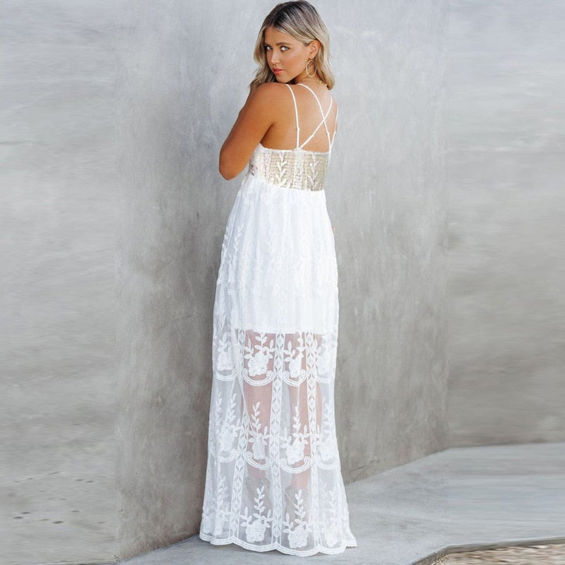 Bella Women's Maxi Dress | Bohemian Lace, Lightweight 2