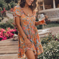 Bella Women's Mini Dress | Floral Print, Bohemian Style 0