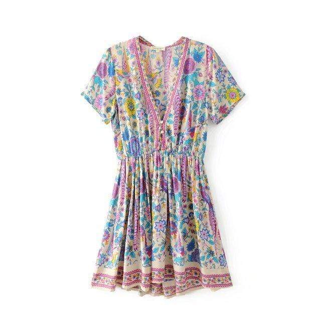 Bella Women's Mini Dress | Vintage Floral Print, Summer Style 2