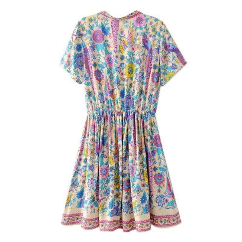 Bella Women's Mini Dress | Vintage Floral Print, Summer Style 3