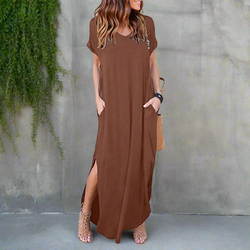 Cali Women's Maxi Dress | V-Neck, Boho Style, Plus Size Available 8