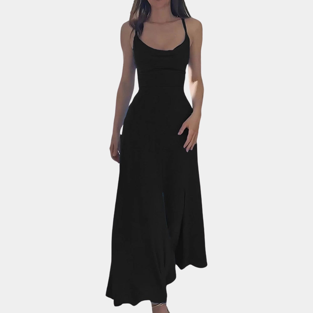 Celia Women's Maxi Dress | Elegant Cowl Neck Design 11
