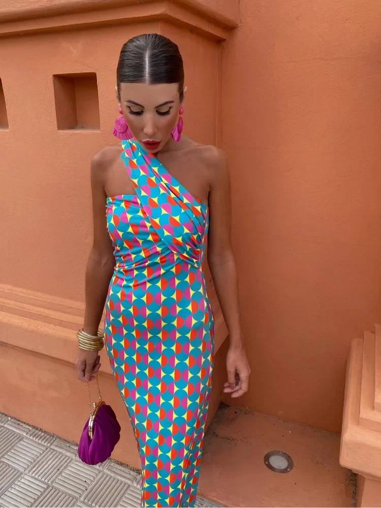 Daisy Women's One-Shoulder Dress | Unique Print, Elegant Fit, Summer Dress 2