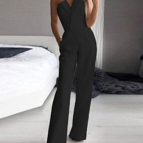 Eli Women's Jumpsuit | 100% Polyester, Elegant Sleeveless Design 0