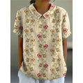 Flora Women's Blouse | Floral Print, Casual Summer Top 0