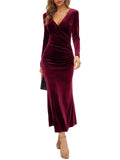 Gina Women's Midi Dress | Luxurious Velvet, Elegant 0