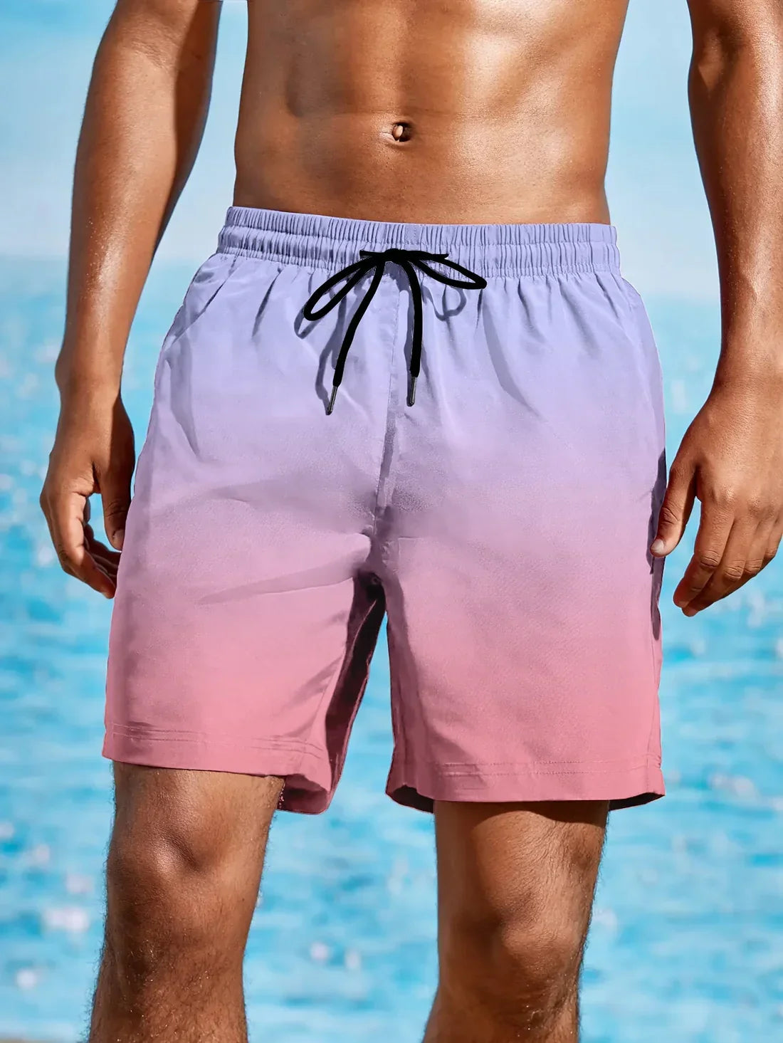 Glen Men's Beach Shorts | Quick-Drying Gradient Design 1