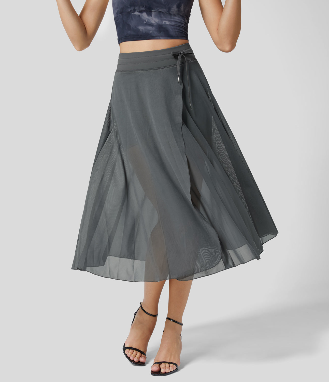 Hana Women's Midi Skirt | High-Waisted 2-in-1 Design 13