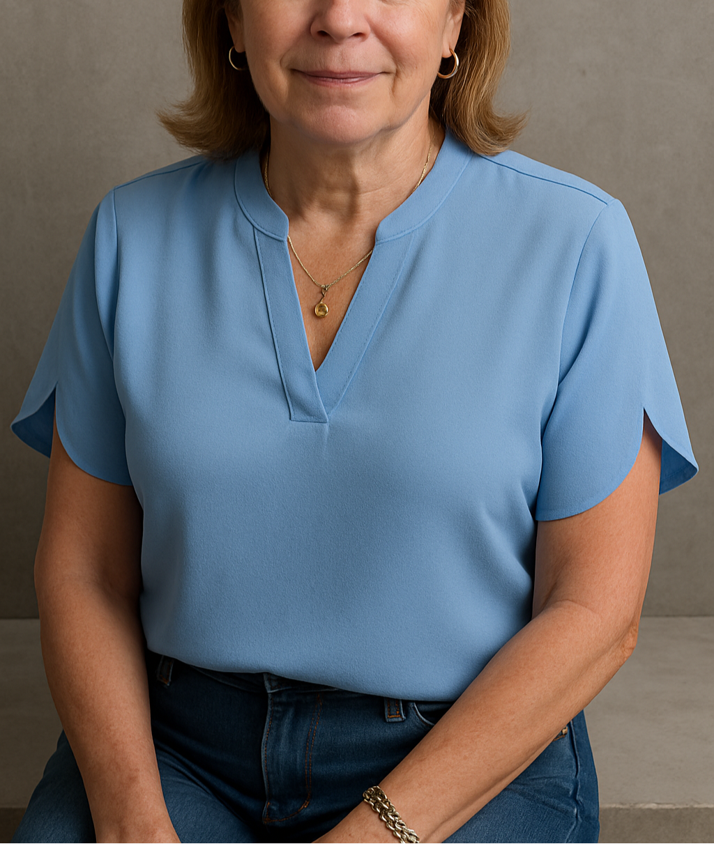 Haven Women's Blouse | Breathable Polyester, V-Neck Summer Top 3