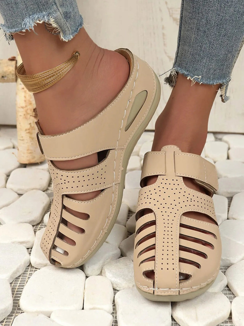 Heidi Women's Wedge Sandals | Breathable PU, Stylish Design 0