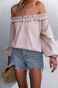 Hera Women's Blouse | Off-The-Shoulder Ruffle Design for Summer 0