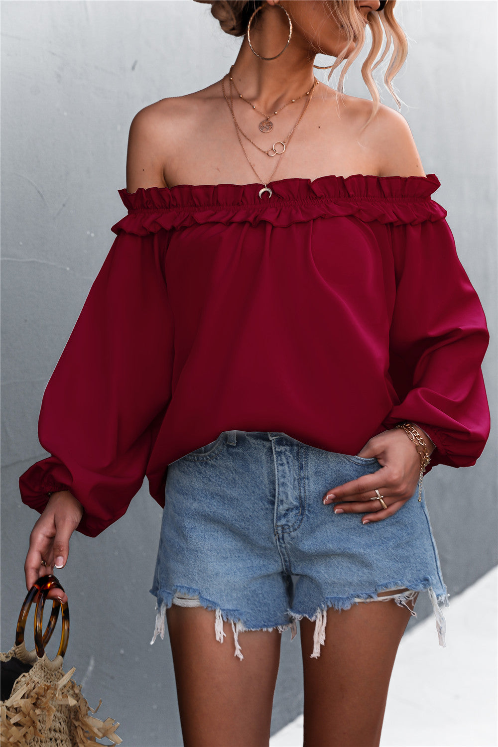 Hera Women's Blouse | Off-The-Shoulder Ruffle Design for Summer 2