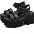 Hera Women's Chunky Sandals | Comfortable Black Platform 0