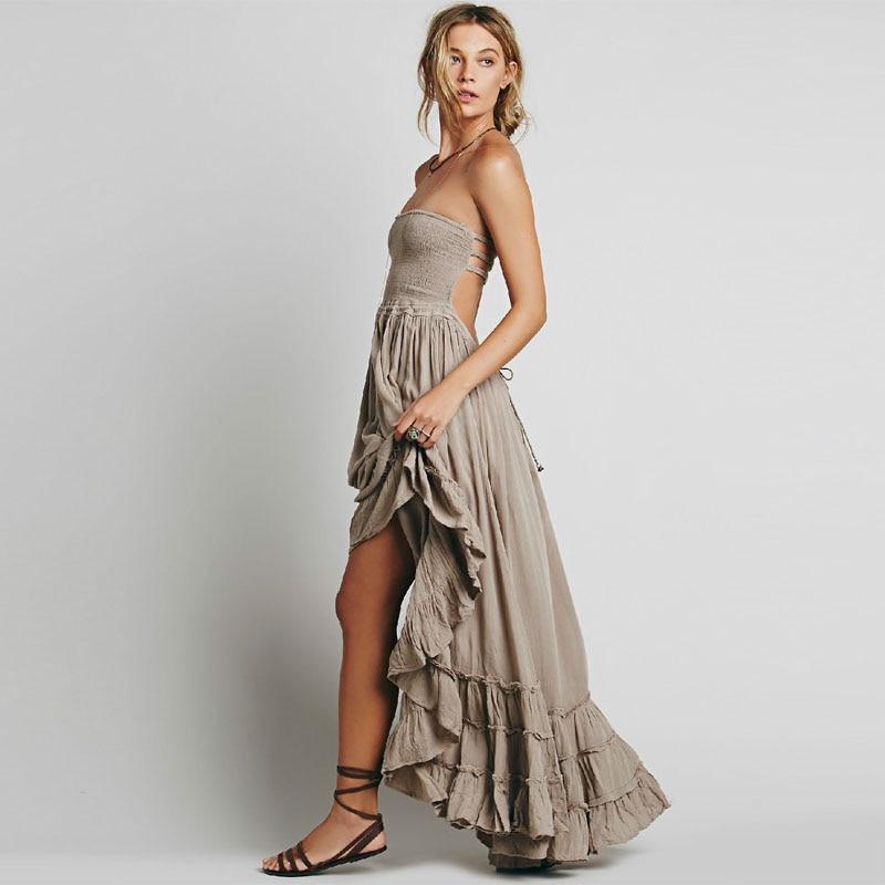 Hera Women's Maxi Dress | Cotton Rayon Blend, Backless Halter, Summer Dress 1