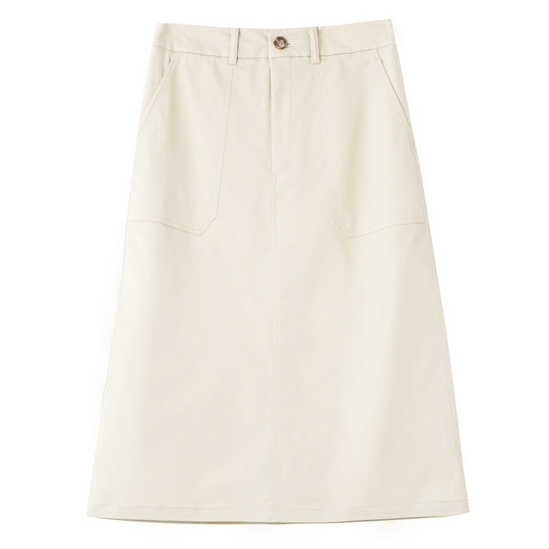 Hera Women's Midi Skirt | Cotton Blend, Tailored Cut, Adjustable Belt 4