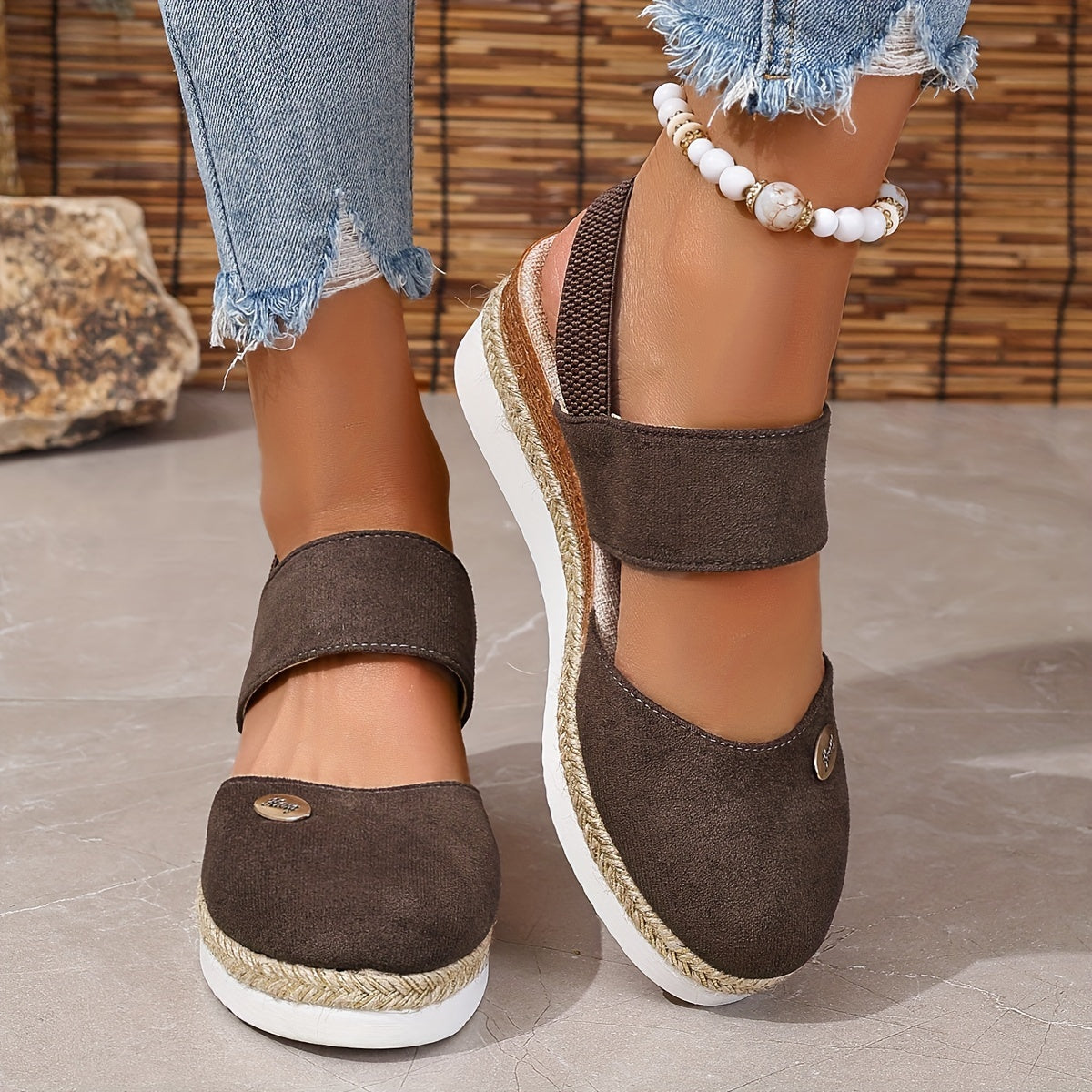 Hera Women's Platform Sandals | Non-Slip, Closed Toe, Elastic Strap 4