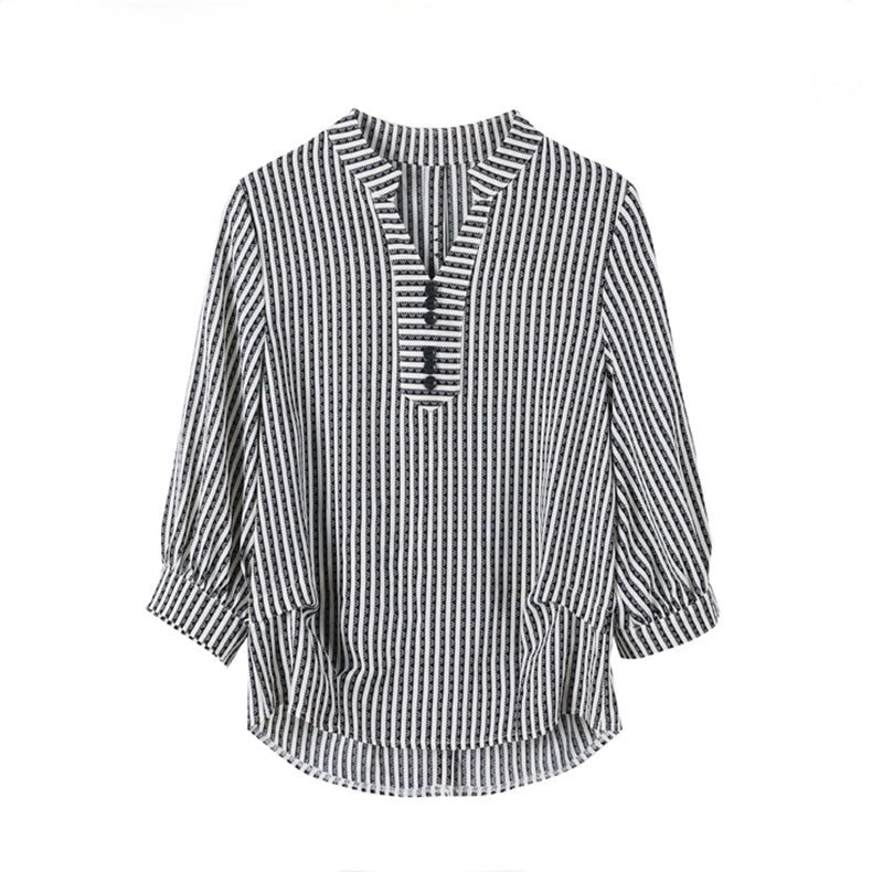 Lina Women's Top | Silk-Cotton Blend, Effortlessly Chic Blouse 7