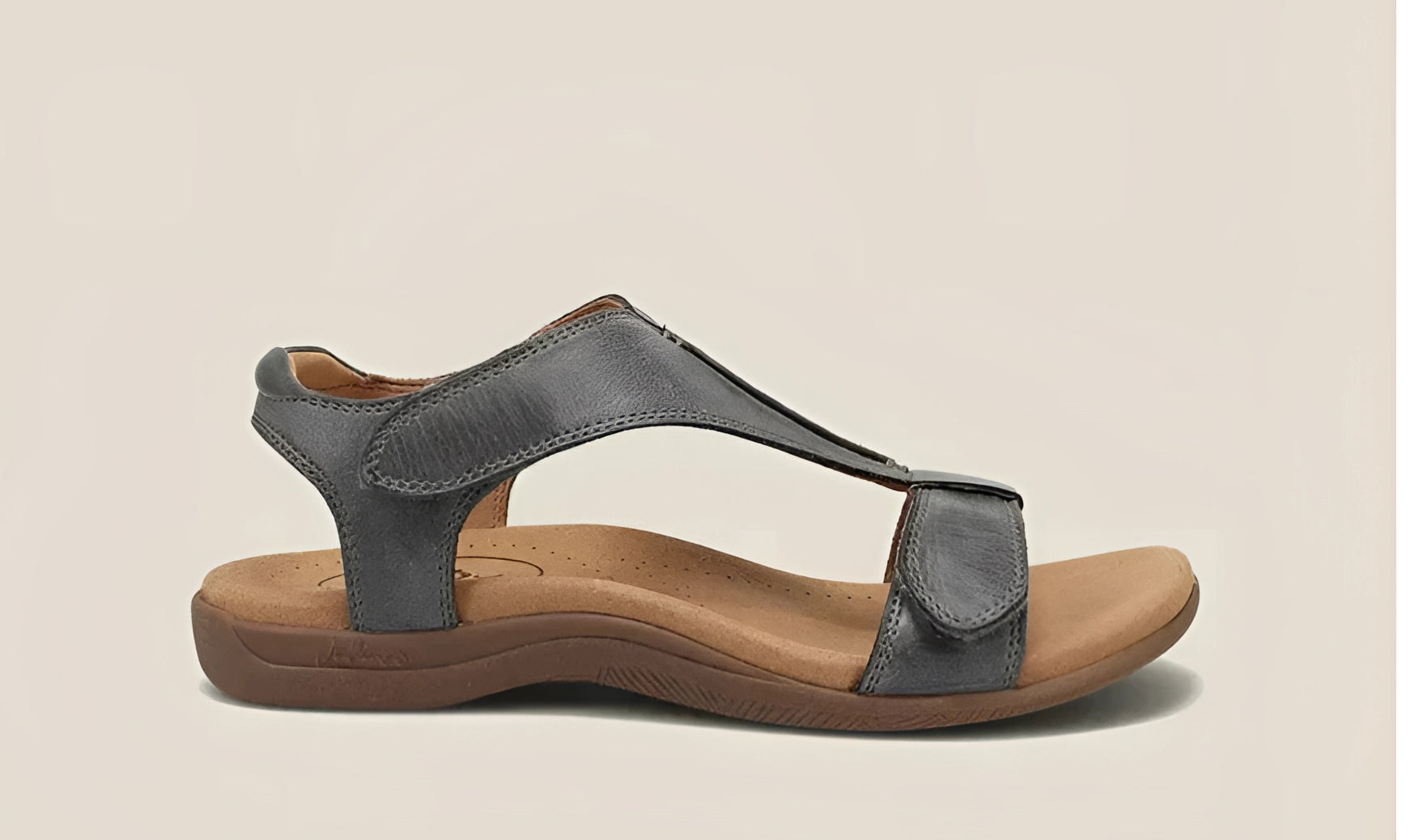 Peyton Women's Sandals | Black Leather, Orthopedic Comfort 1