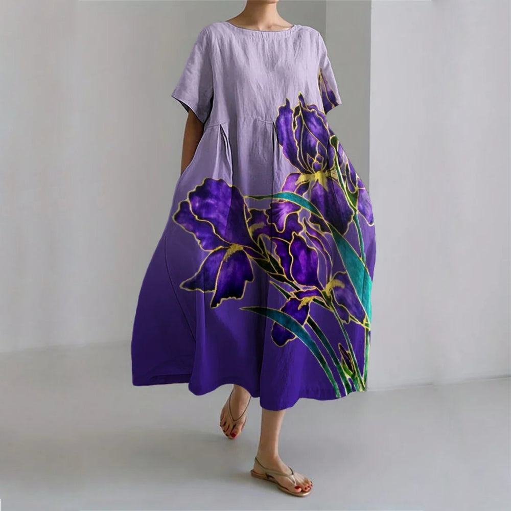 Rêve Women's Floral Maxi Dress | SilkenWeave Poly-Blend, Elegant 2