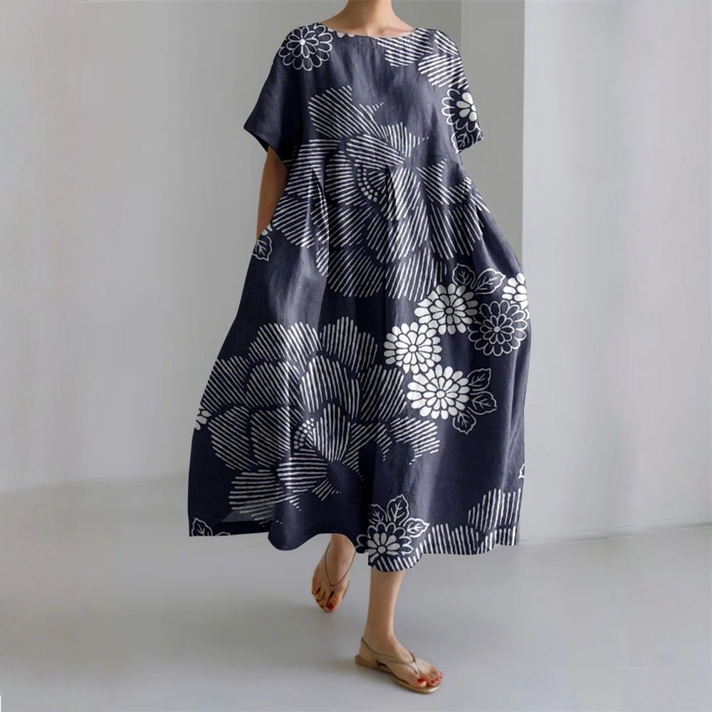 Rêve Women's Floral Maxi Dress | SilkenWeave Poly-Blend, Elegant 4