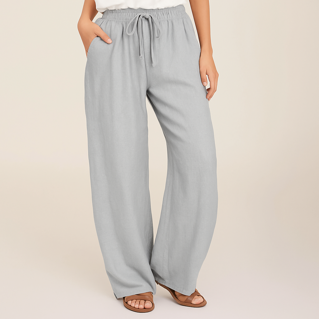 Sava Women's Linen Pants | Lightweight Cotton Blend, Adjustable Drawstring 0