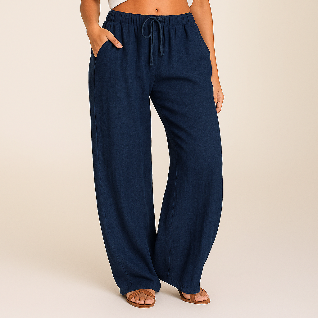 Sava Women's Linen Pants | Lightweight Cotton Blend, Adjustable Drawstring 4