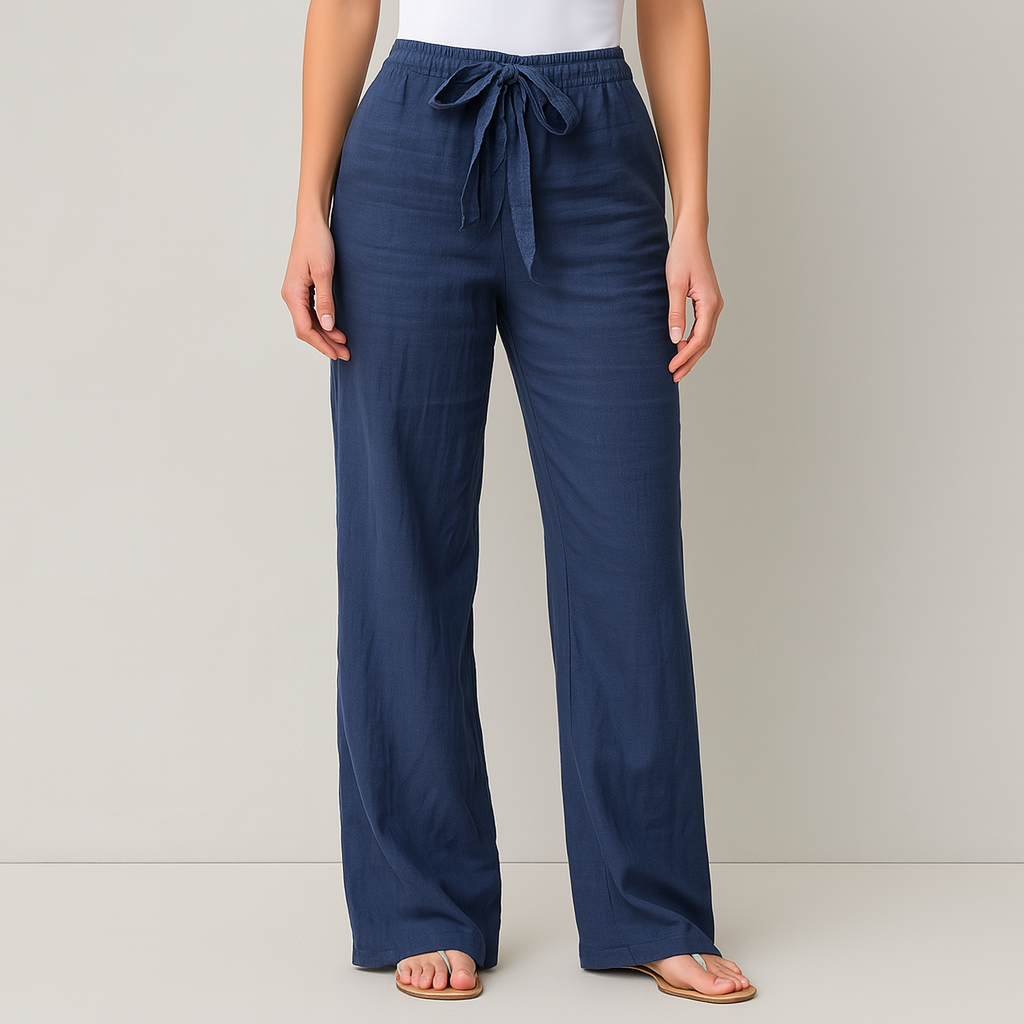 Sava Women's Linen Pants | Lightweight Cotton Blend, Adjustable Waist 0