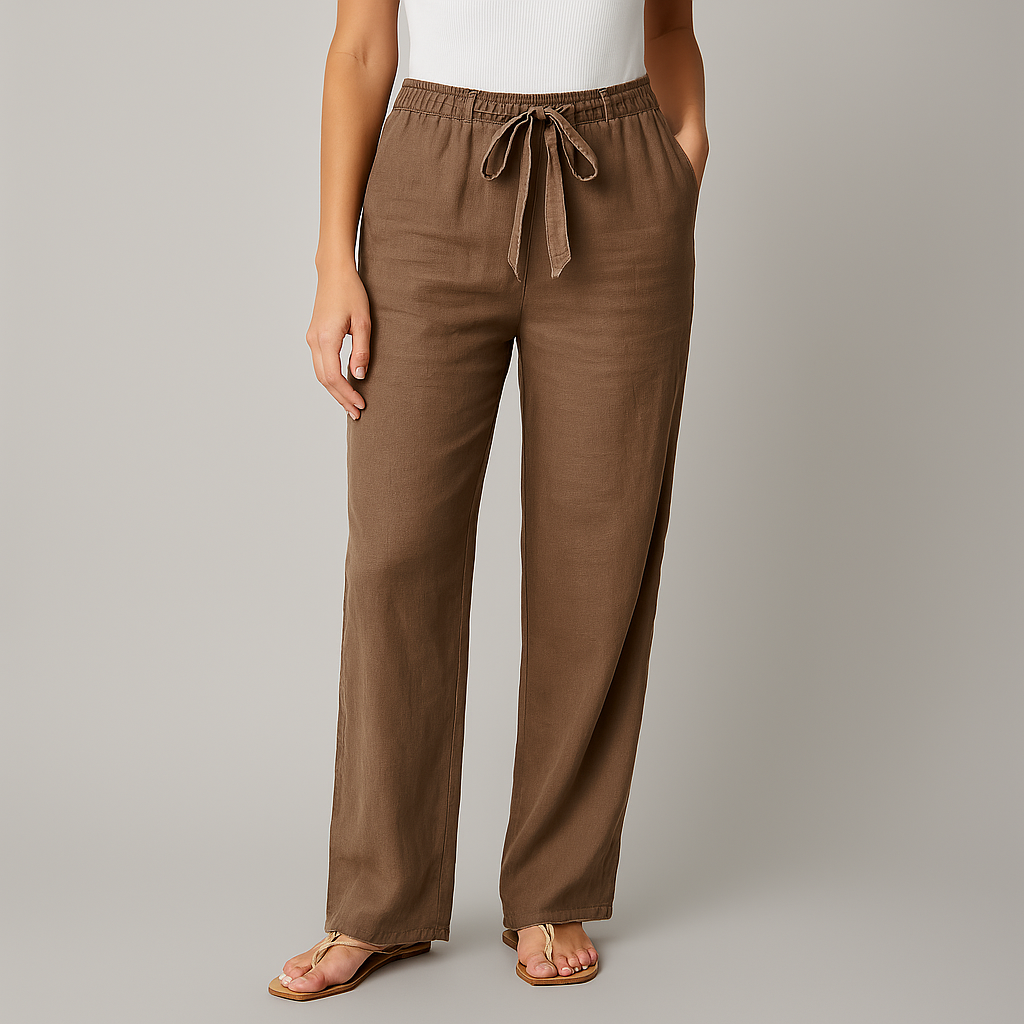 Sava Women's Linen Pants | Lightweight Cotton Blend, Adjustable Waist 2