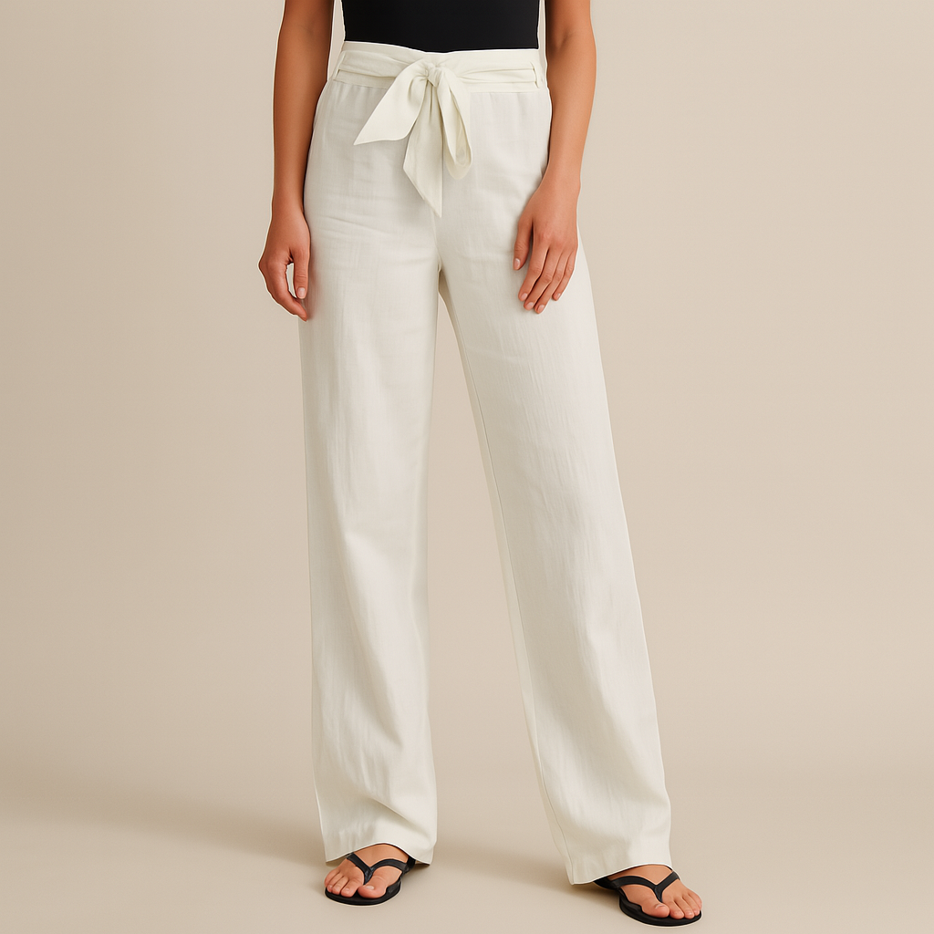 Sava Women's Linen Pants | Lightweight Cotton Blend, Adjustable Waist 4