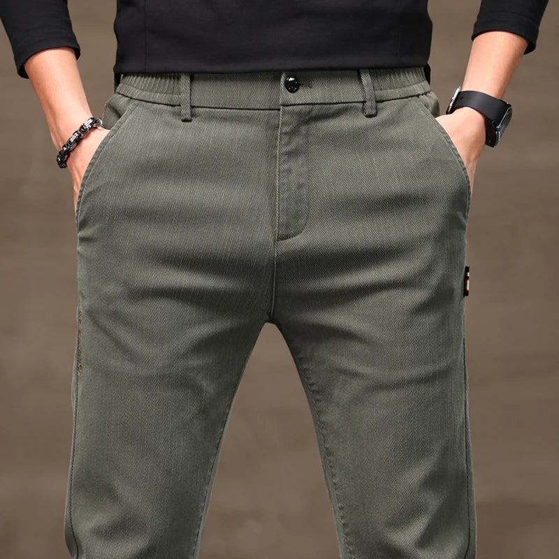 Savi Men's Slim Fit Pants | Cotton Blend, Comfortable 3