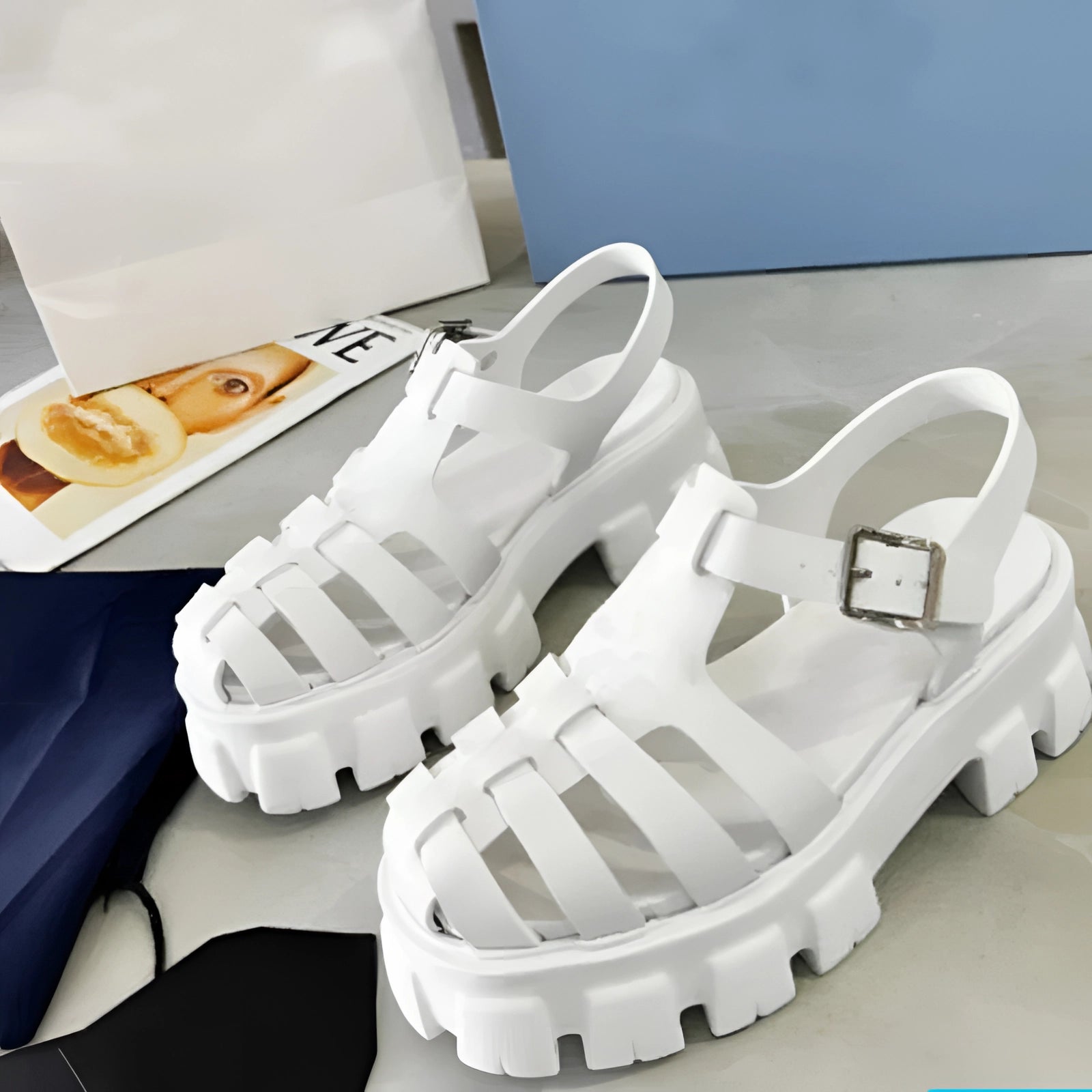 Tina Women's Platform Sandals | Open Toe, Adjustable Buckle 0