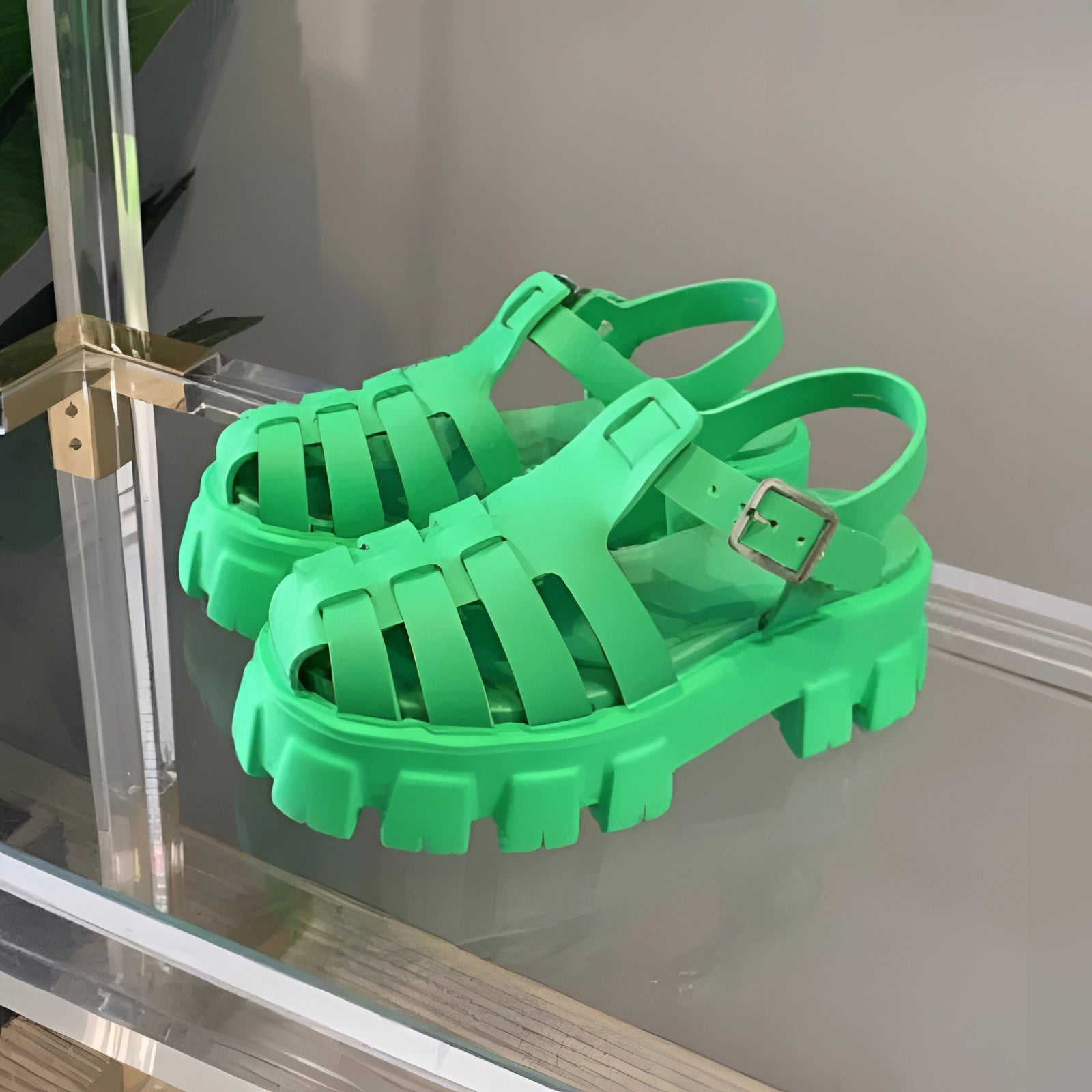 Tina Women's Platform Sandals | Open Toe, Adjustable Buckle 4