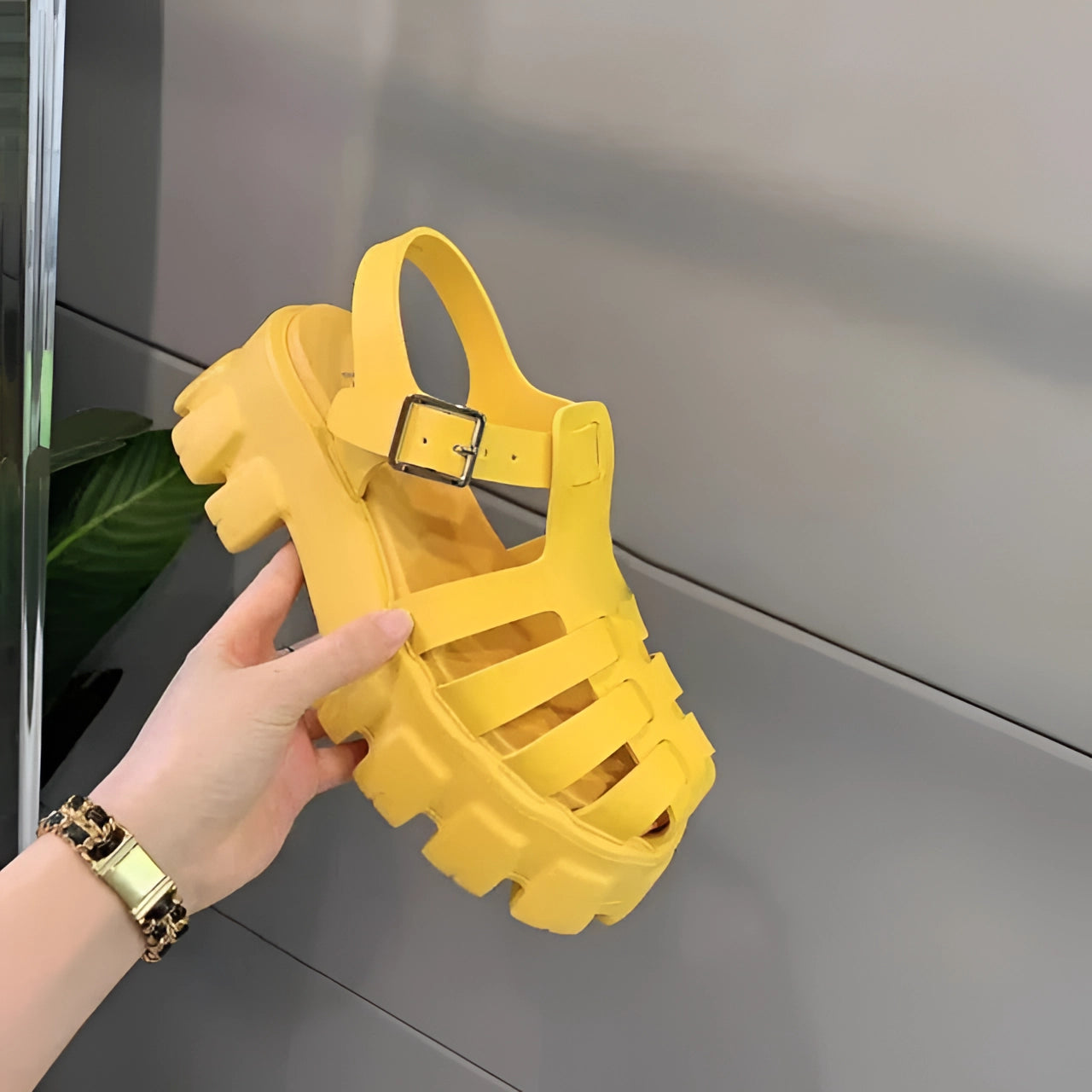 Tina Women's Platform Sandals | Open Toe, Adjustable Buckle 6