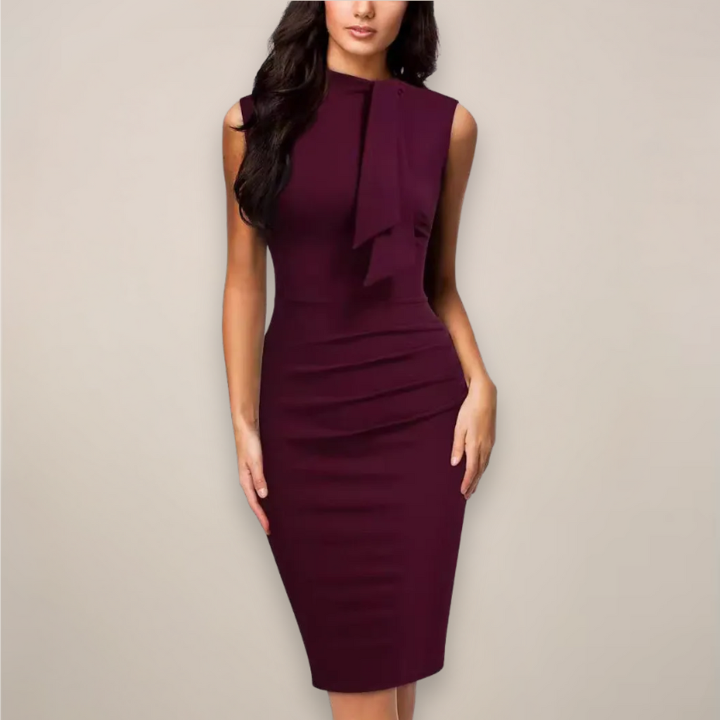 Vera Women's Midi Dress | V-Neck Wrap Style, Elegant 0