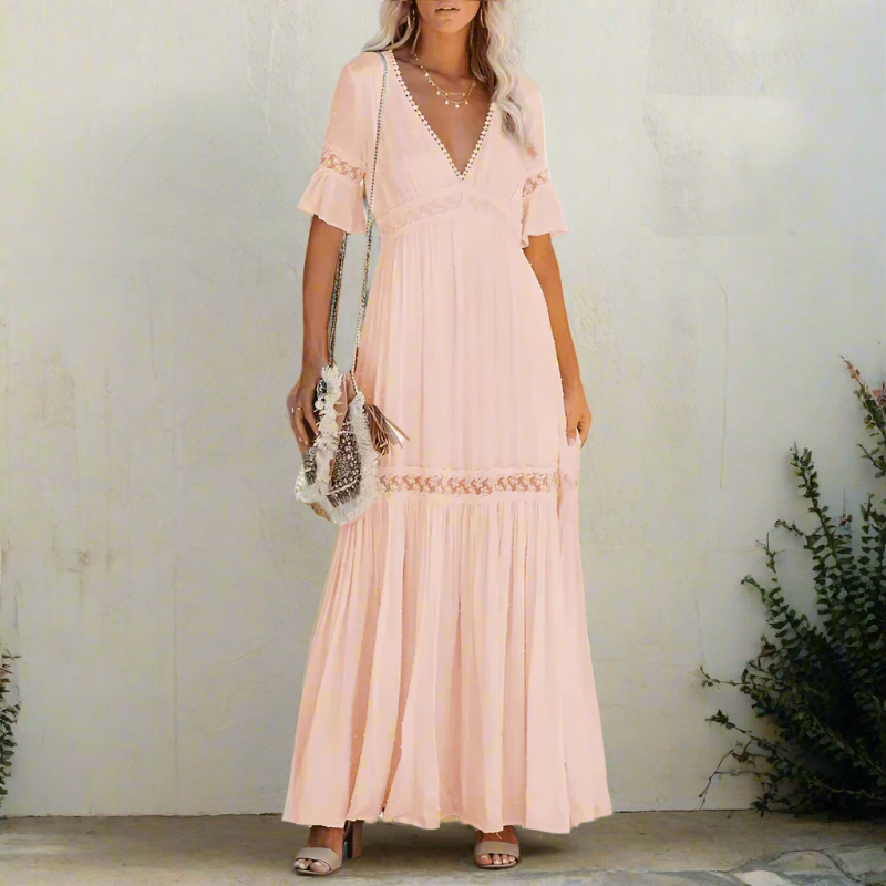 Wila Women's Maxi Dress | Lace High Waist, Bohemian Style 1