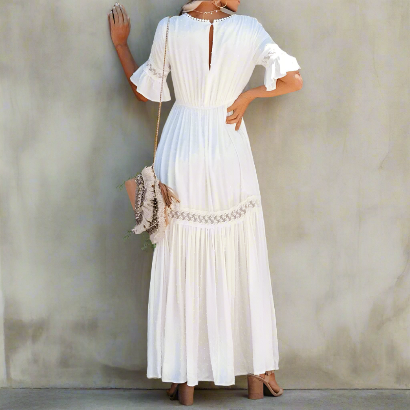 Wila Women's Maxi Dress | Lace High Waist, Bohemian Style 2