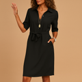 Women’s Midi Casual Dress – Flattering Everyday Fit for Work and Evening Wear